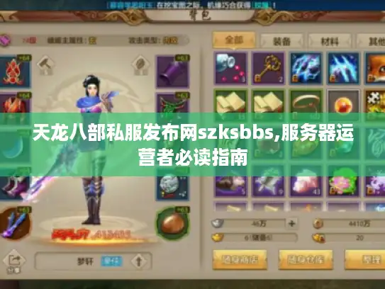 天龙八部私服发布网szksbbs,服务器运营者必读指南