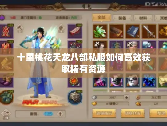 十里桃花天龙八部私服如何高效获取稀有资源