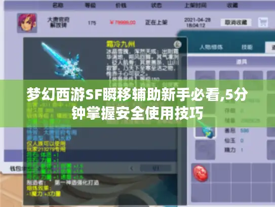 梦幻西游SF瞬移辅助新手必看,5分钟掌握安全使用技巧