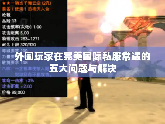 外国玩家在完美国际私服常遇的五大问题与解决