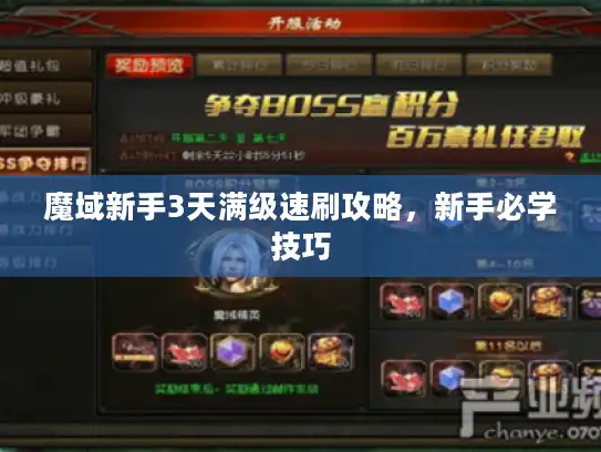 魔域新手3天满级速刷攻略，新手必学技巧