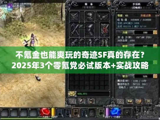 不氪金也能爽玩的奇迹SF真的存在？2025年3个零氪党必试版本+实战攻略