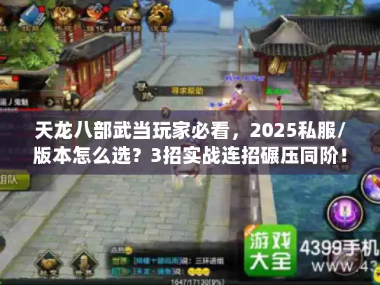 天龙八部武当玩家必看，2025私服/版本怎么选？3招实战连招碾压同阶！