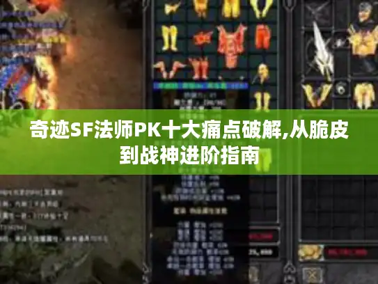 奇迹SF法师PK十大痛点破解,从脆皮到战神进阶指南