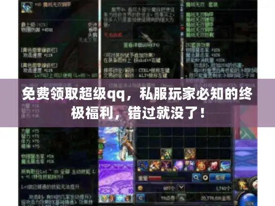 免费领取超级qq,私服玩家必知的终极福利,错过就没了! 免费领取超级qq,私服玩家必知的终极福利,错过就没了!