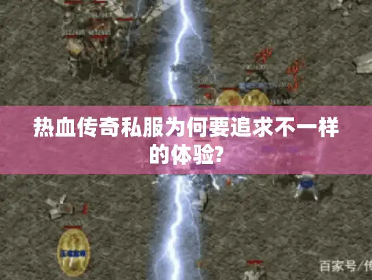 热血传奇私服为何要追求不一样的体验?