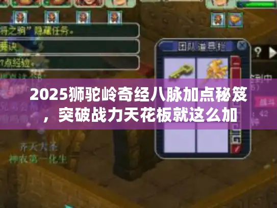 2025狮驼岭奇经八脉加点秘笈，突破战力天花板就这么加