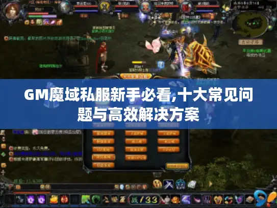 GM魔域私服新手必看,十大常见问题与高效解决方案