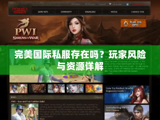 完美国际私服存在吗?玩家风险与资源详解 完美国际私服存在吗?玩家风险与资源详解