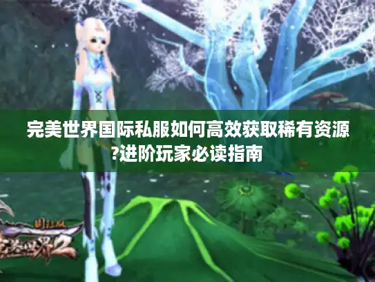 完美世界国际私服如何高效获取稀有资源?进阶玩家必读指南
