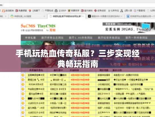手机玩热血传奇私服？三步实现经典畅玩指南
