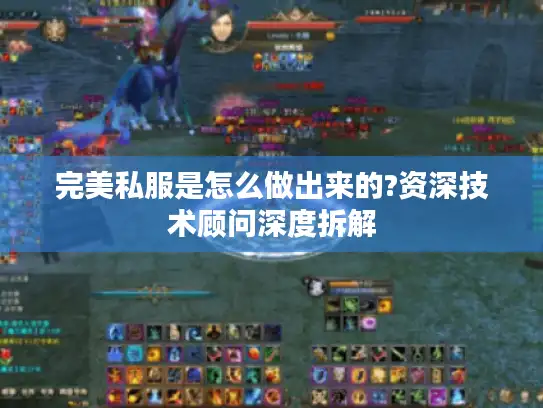完美私服是怎么做出来的?资深技术顾问深度拆解