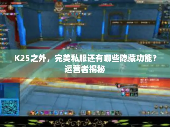 K25之外，完美私服还有哪些隐藏功能？运营者揭秘
