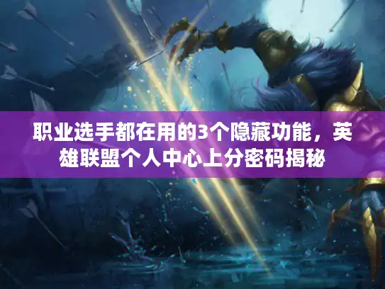 职业选手都在用的3个隐藏功能，英雄联盟个人中心上分密码揭秘