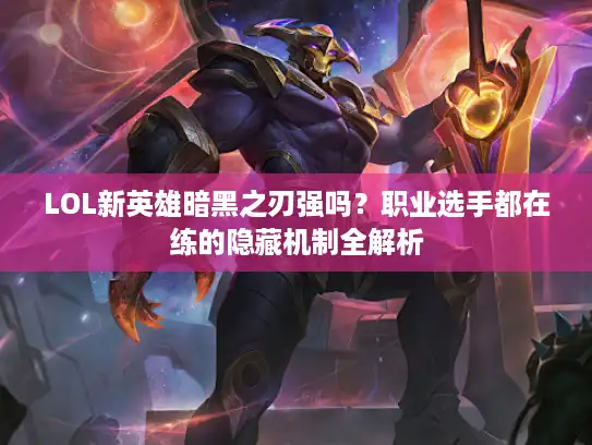 LOL新英雄暗黑之刃强吗？职业选手都在练的隐藏机制全解析