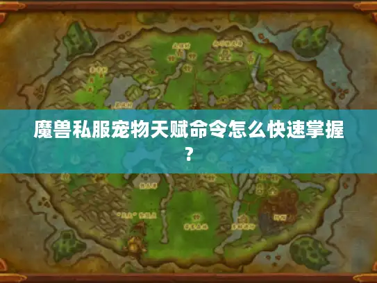 魔兽私服宠物天赋命令怎么快速掌握?