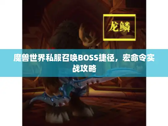 魔兽世界私服召唤BOSS捷径，宏命令实战攻略