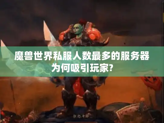 魔兽世界私服人数最多的服务器为何吸引玩家?