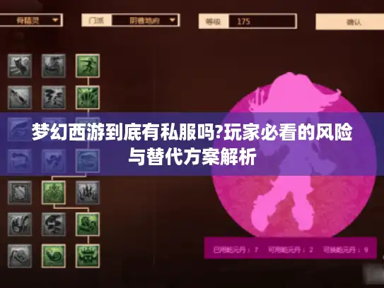 梦幻西游到底有私服吗?玩家必看的风险与替代方案解析 梦幻西游到底有私服吗?玩家必看的风险与替代方案解析