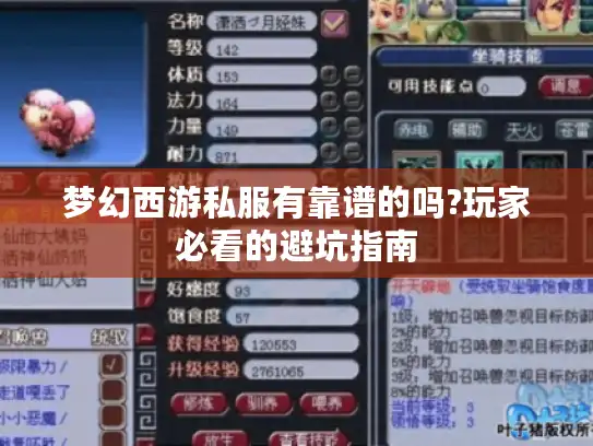 梦幻西游私服有靠谱的吗?玩家必看的避坑指南 梦幻西游私服有靠谱的吗?玩家必看的避坑指南