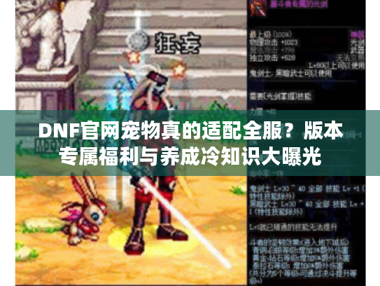 DNF官网宠物真的适配全服？版本专属福利与养成冷知识大曝光