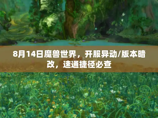 8月14日魔兽世界，开服异动/版本暗改，速通捷径必查