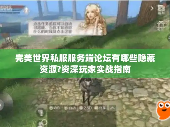 完美世界私服服务端论坛有哪些隐藏资源?资深玩家实战指南