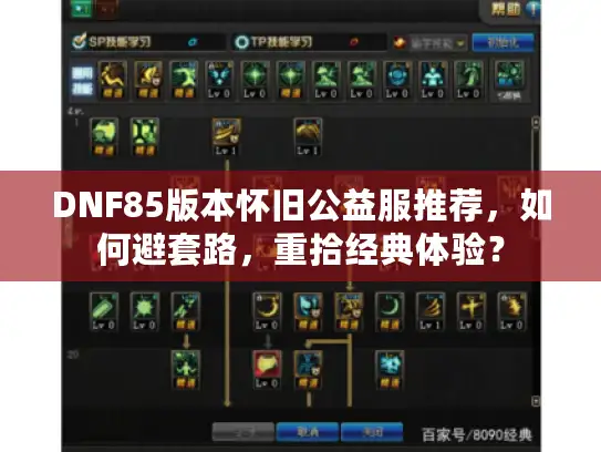 DNF85版本怀旧公益服推荐，如何避套路，重拾经典体验？
