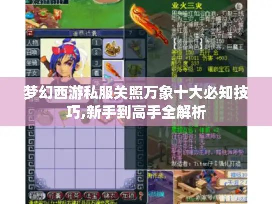 梦幻西游私服关照万象十大必知技巧,新手到高手全解析
