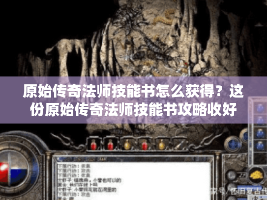原始传奇法师技能书怎么获得？这份原始传奇法师技能书攻略收好