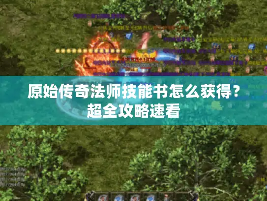 原始传奇法师技能书怎么获得?超全攻略速看 原始传奇法师技能书怎么获得?超全攻略速看