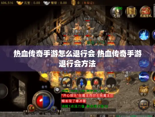 热血传奇手游怎么退行会 热血传奇手游退行会方法