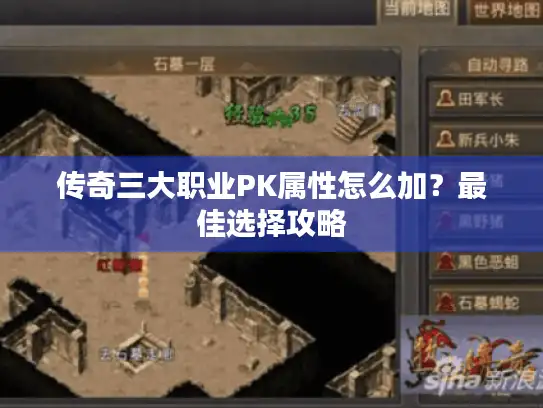 传奇三大职业PK属性怎么加？最佳选择攻略