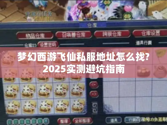 梦幻西游飞仙私服地址怎么找?2025实测避坑指南 梦幻西游飞仙私服地址怎么找?2025实测避坑指南
