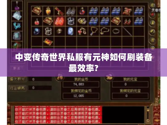 中变传奇世界私服有元神如何刷装备最效率? 中变传奇世界私服有元神如何刷装备最效率?