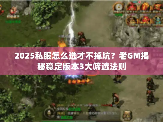 2025私服怎么选才不掉坑？老GM揭秘稳定版本3大筛选法则