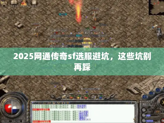 2025网通传奇sf选服避坑,这些坑别再踩 2025网通传奇sf选服避坑,这些坑别再踩
