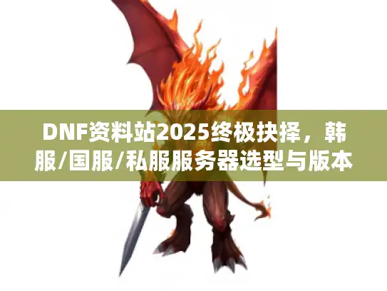 DNF资料站2025终极抉择，韩服/国服/私服服务器选型与版本资源全攻略