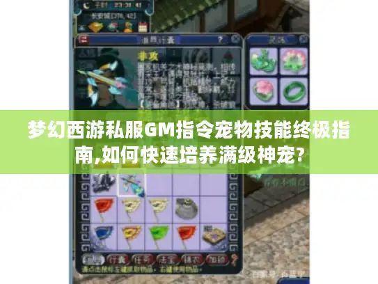 梦幻西游私服GM指令宠物技能终极指南,如何快速培养满级神宠?