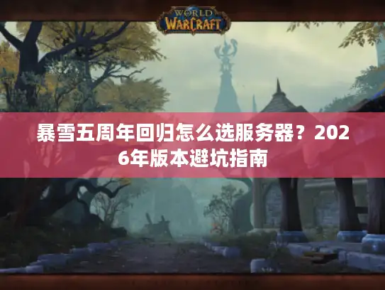 暴雪五周年回归怎么选服务器？2026年版本避坑指南