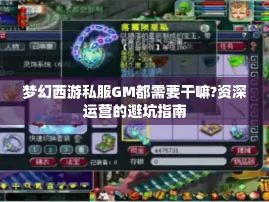 梦幻西游私服GM都需要干嘛?资深运营的避坑指南 梦幻西游私服GM都需要干嘛?资深运营的避坑指南