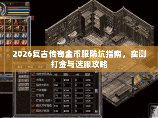 2026复古传奇金币服防坑指南，实测打金与选服攻略
