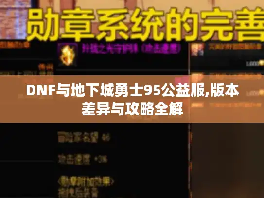 DNF与地下城勇士95公益服,版本差异与攻略全解