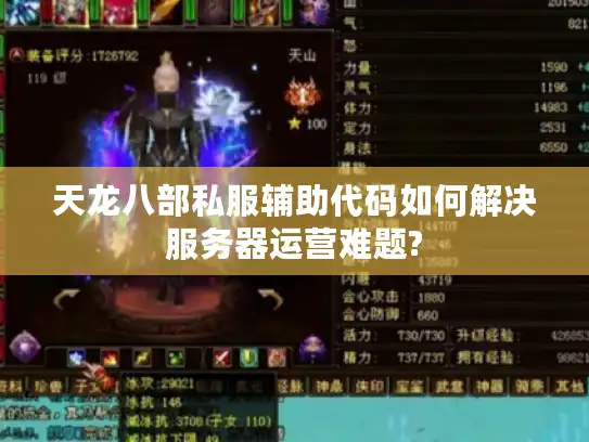 天龙八部私服辅助代码如何解决服务器运营难题?