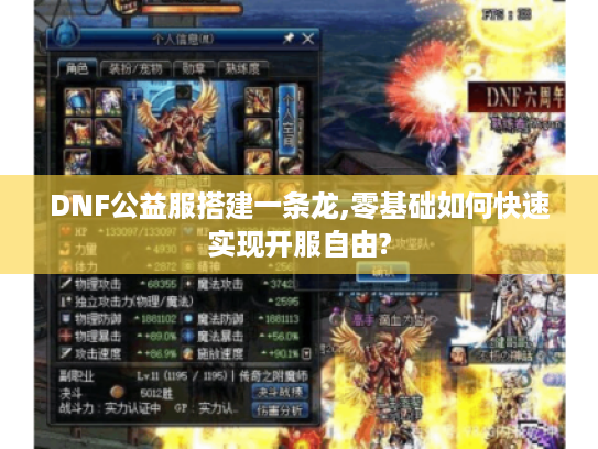 DNF公益服搭建一条龙,零基础如何快速实现开服自由?