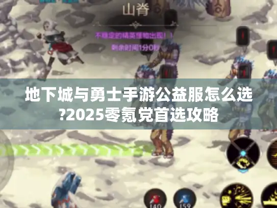 地下城与勇士手游公益服怎么选?2025零氪党首选攻略