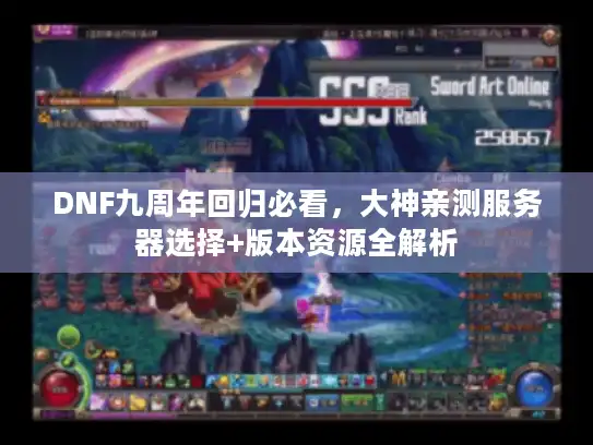 DNF九周年回归必看，大神亲测服务器选择+版本资源全解析