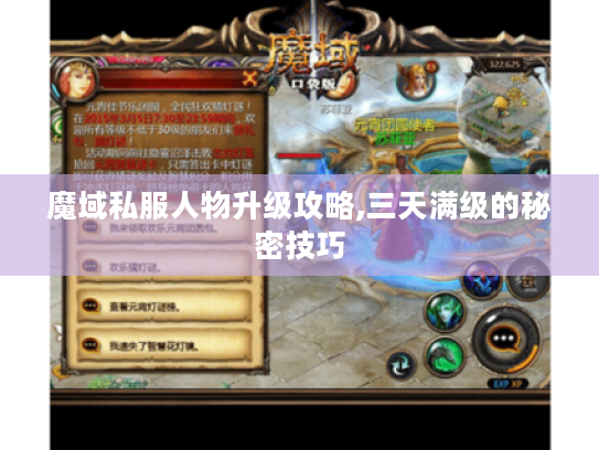 魔域私服人物升级攻略,三天满级的秘密技巧 魔域私服人物升级攻略,三天满级的秘密技巧