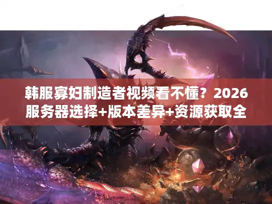 韩服寡妇制造者视频看不懂？2026服务器选择+版本差异+资源获取全解析