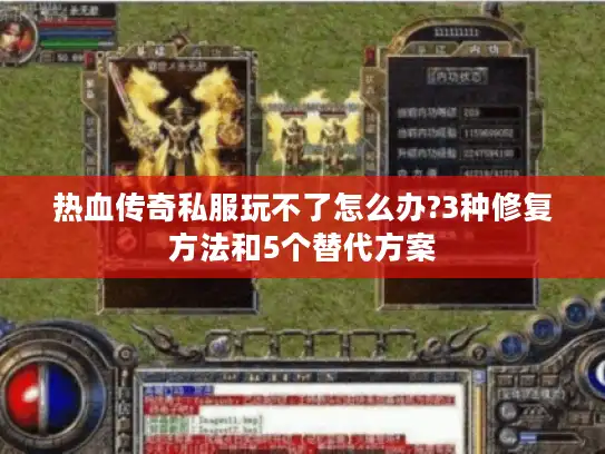 热血传奇私服玩不了怎么办?3种修复方法和5个替代方案